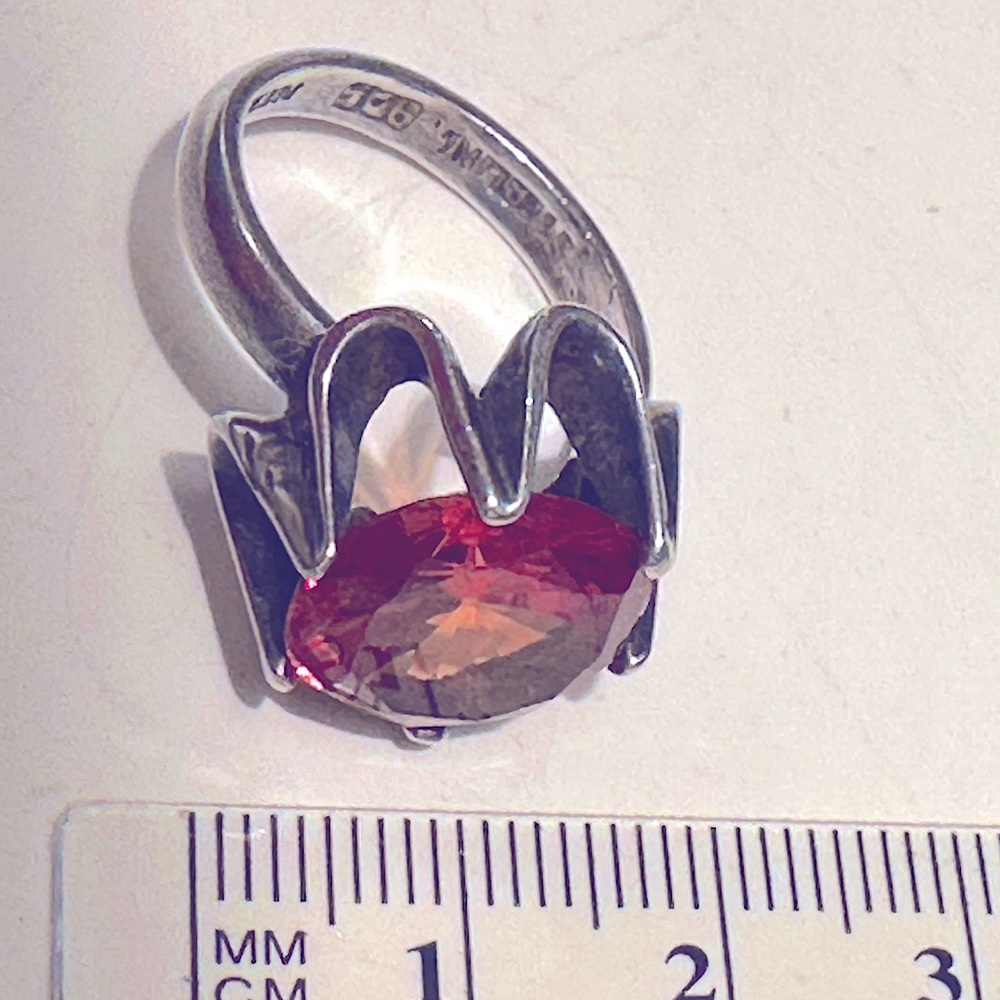 Silver and Citrine Ring - Picture 3 of 4